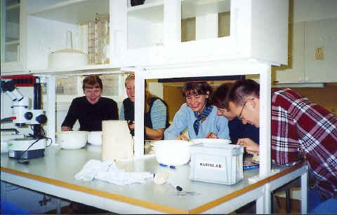 Praca w laboratorium bazy morskiej w Kristinebergu