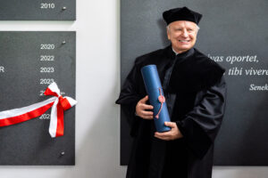 Jerzy Sładek nowym Doctorem Honoris Causa Politechniki Poznańskiej. Fot.: Dział Promocji i Informacji Politechniki Poznańskiej