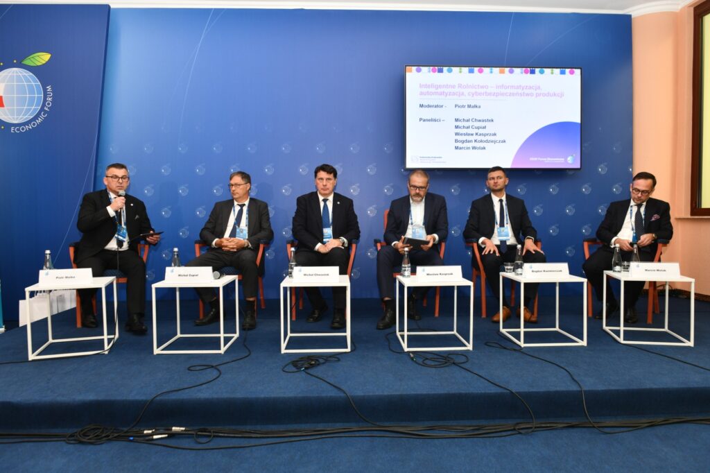 Panel "Inteligentne rolnictwo - informatyzacja, automatyzacja, cyberbezpieczeństwo produkcji" moderował Piotr Małka Fot.: Jan Zych