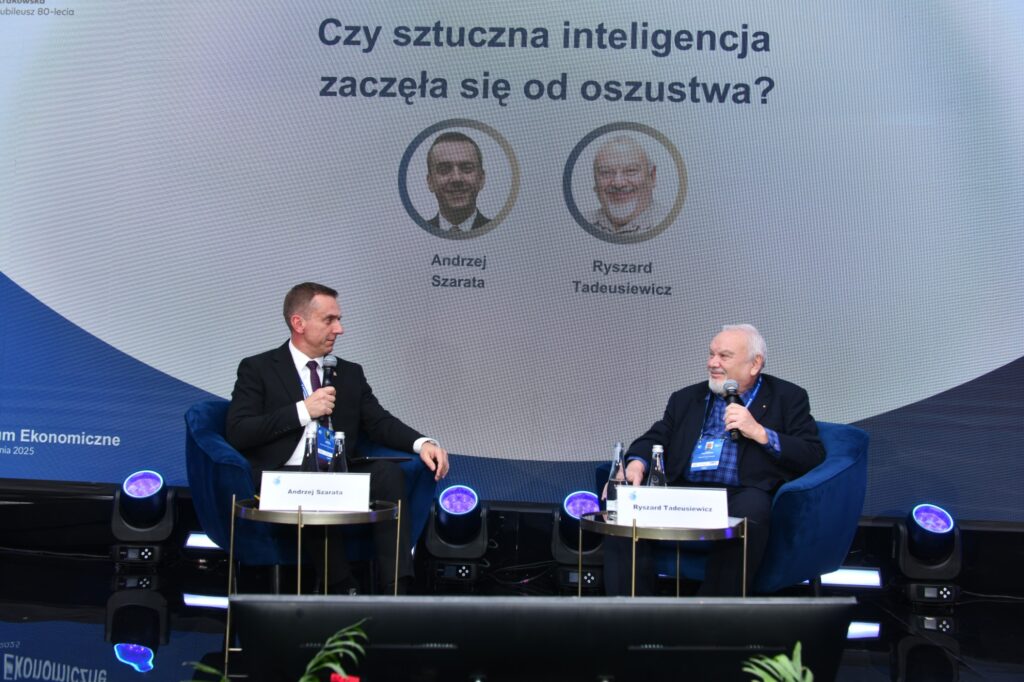 O AI rozmawiają Andrzej Szarata i Ryszard Tadeusiewicz Fot. Jan Zych