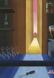 Marcin Barański, „Koło mnie nie było nikogo”, akwarela na papierze 70 cm x 100 cm