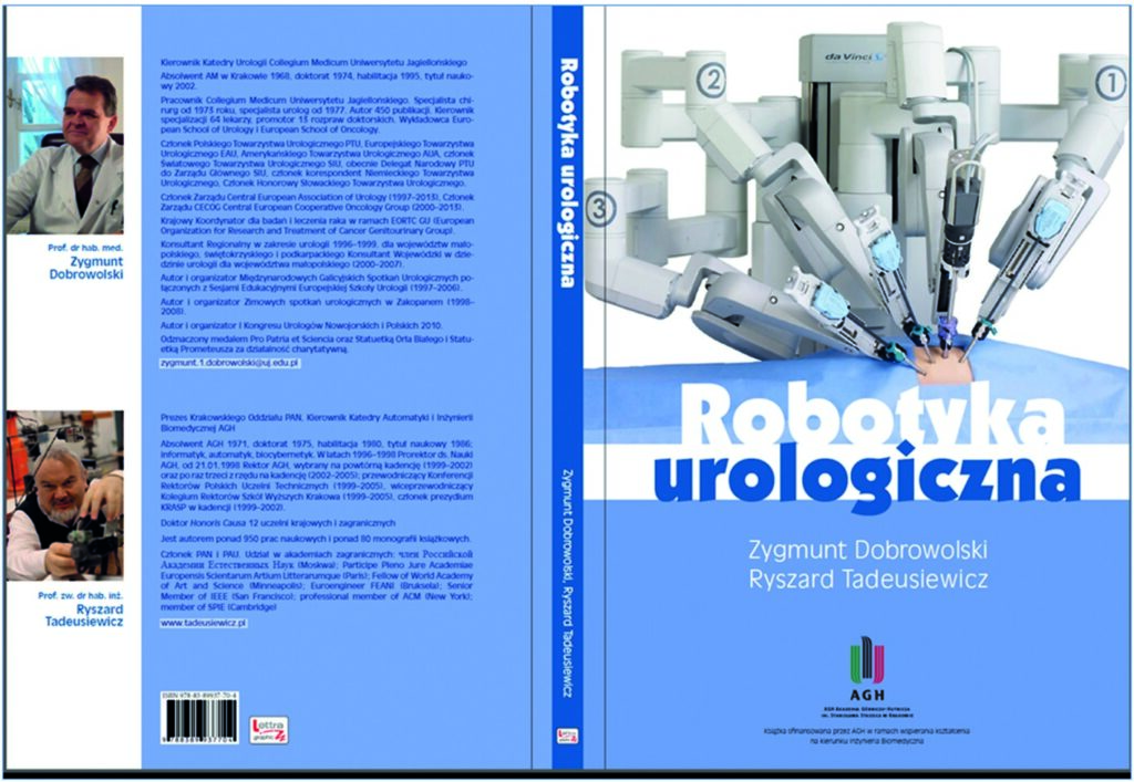 Okładka książki "Robotyka urologiczna", autorzy Zygmunt Dobrowolski i Ryszard Tadeusiewicz