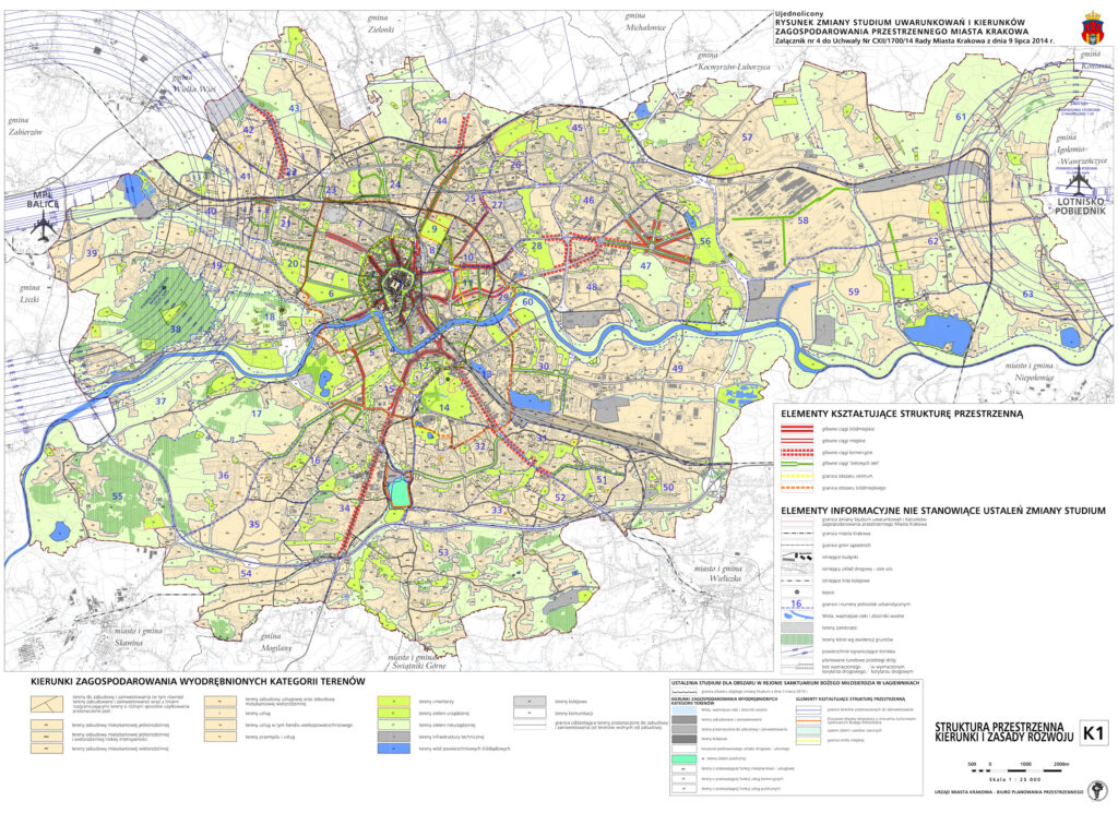 Zmiana studium uwarunkowań i kierunków zagospodarowania przestrzennego z 2014 r.
Źródło: https://www. bip.krakow.pl/?bip_ id=1&mmi=48
