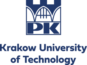 Wersja anglojęzyczna nazwy Politechniki Krakowskiej to „PK Krakow University of Technology” i może być użyta w różnych wariantach w zależności od potrzeb - na grafice wariant symetryczny Graf.: Księga Identyfikacji Wizualnej PK