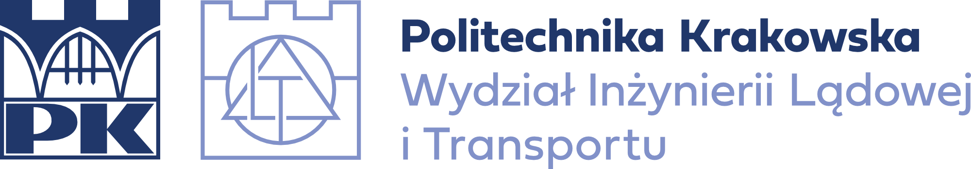 Nowy logotyp Wydziału Inżynierii Lądowej i Transportu Politechniki Krakowskiej - wariant niesymetryczny Graf.: Księga Identyfikacji Wizualnej PK