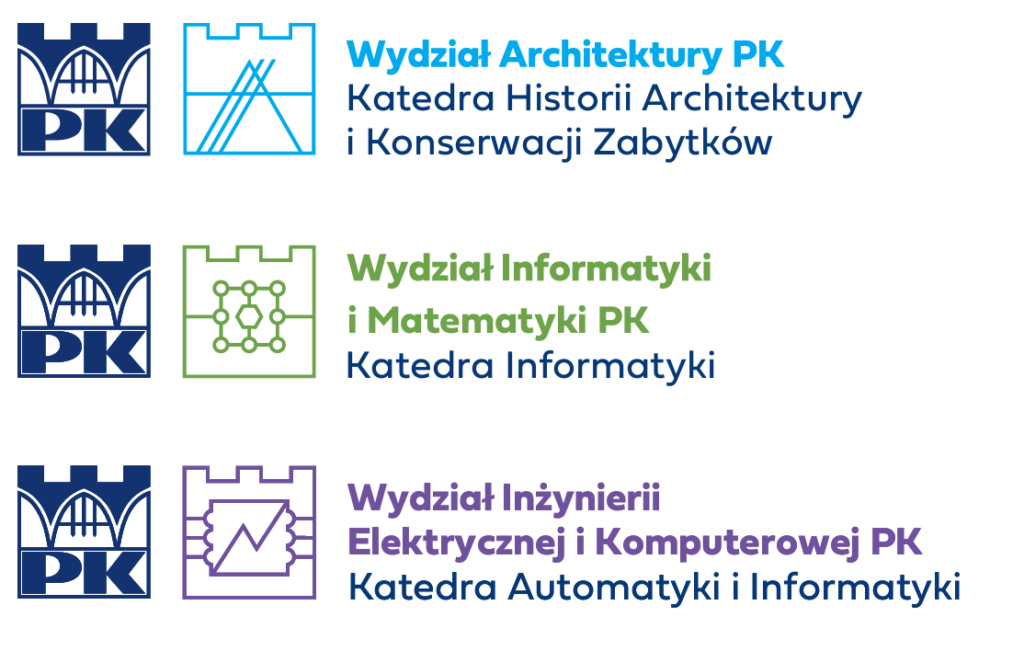 zasady oznaczania katedr i laboratoriow - Nasza Politechnika Zasady ogólne oznaczania katedr i laboratoriów - przykłady. Znaki katedr występujące samodzielnie składają się z sygnetu Politechniki, sygnetu wydziału, nazwy wydziału z dopiskiem PK oraz nazwy katedry. Sygnet i nazwa Politechniki zawsze są pierwsze w kolejności czytania. Graf.: Księga Identyfikacji Wizualnej PK